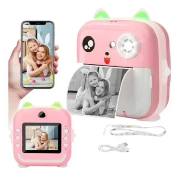 Cámara de Fotos Portátil HD con Impresora Térmica – Infantil