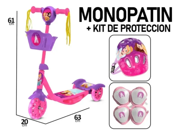Monopatín Infantil Princesas con Luz y Sonido - Imagen 5