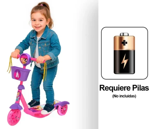 Monopatín Infantil Princesas con Luz y Sonido - Imagen 4